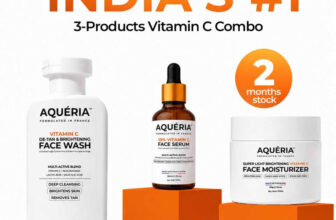 Aqueria Complete Vitamin C Skincare Combo Face Wash 200ml Serum 50ml Moisturizer 100g(3 Items in the set)