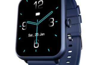 Fire-Boltt Ninja Call Pro Plus Bluetooth Calling Smart Watch, 1.83″ HD Display, AI Voice Assistant, 120+ Sports Modes, IP67 Waterproof, SpO2 & Heart Rate Monitor Smartwatch for Men & Women – Blue