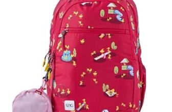 Wiki Stylish Unisex Backpack | Girl 1 Durable & Lightweight backpack for Men & Women | Laptop Backpack for Office, Gym, Travel (21.5 Litre, Red)