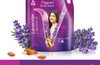 Vivel Fragrant Body Wash Lavender & Almond Oil Shower Gel, Supersaver XL Refill Pouch(1.3 L)