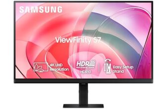 Samsung 27″ (68.47cm) UHD Monitor|4K 3840 x 2160|IPS Panel|1.07 Billion Colors|Ports-HDMI,DP,Headphone|PIP|PBP|HDR10|Eye Care Technology|LS27D700EAWXXL|Black