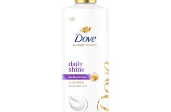 Dove Daily Shine Shampoo 340 ml|| For Dry and Damaged|| Strengthening Shampoo Gives Smooth and Strong Hair – Mild for Men & Women