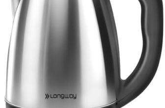 Longway Kestro 2 Liter Electric Kettle with Stainless Steel Body for Water Boiling, Tea/Coffee, Noodles And Soups (Black & Silver, 1500 Watt)