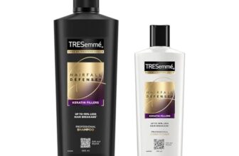 TRESemme Hair fall Defense Kit With Keratin for Hair Fall Control and Longer, Stronger Hair – 580ml Shampoo and 190ml Conditioner