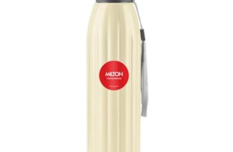 Milton Kool Windsor 900 Thermoware I Cold PU Insulated Water Bottle 700 ml, Leak Proof Flip Top Lid I for Office, Gym, School I Cream