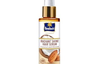 Parachute Advansed Radiant Shine Hair Serum | Coconut & Almond | 48 Hr Frizz Control | 4X Shiny Hair | 100ml