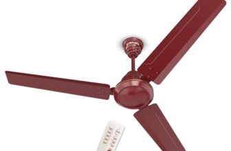 Bajaj Frore Turbo BLDC 1200 MM 5 Star Rated Ceiling Fans For Home | BEE Stars Rated Energy Efficient Ceiling Fan | 2 Years Warranty 【 Red Walnut】