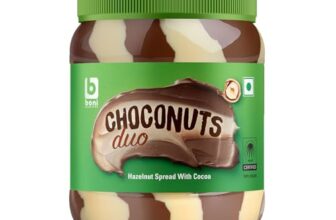 BONI Choconuts Duo Hazelnut Chocolate Spread with Cocoa 400g | Belgian Style Chocolate Hazelnut Spread | Smooth & Creamy Dessert Spread for Bread, Pancakes & waffles