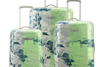 Skybags Trooper Set of 3 (Cabin + Medium+Large) Hard Luggage (55+65+75 cm) | ABS Luggage Trolley with 8 Spinner Wheels|Green|Unisex