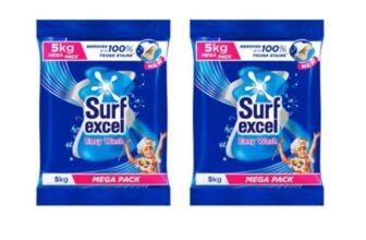 Surf Excel Easy Wash Detergent Powder 5 kg | Superfine Washing Powder | Dissolves Easily & Removes Tough Stains | Suitable for all Washing Machines (Pack of 2)