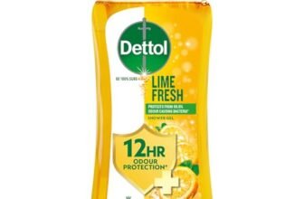 Dettol Lime Fresh Body Wash and Shower Gel for Women and Men, 250ml | Soap-Free Bodywash | 12h Odour Protection