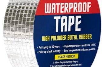 Waterproof Repair Tape 5cm x 5m Aluminium Foil Sealant | Heavy Duty Adhesive Leak Proof Tape for Pipe Leakage, Roof Crack, Wall Sealing | Heat Resistant Strong Grip Waterproof Tape (Silver)