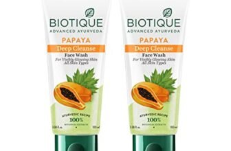 Biotique Papaya Deep Cleanse Face Wash | Gentle Exfoliation | Visibly Glowing Skin | 100% Botanical Extracts| Suitable for All Skin Types | 2x100ml