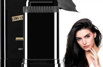 2-in-1 Instant Hair Color Stick with Built-In Comb | Waterproof, Sweat-Resistant Grey Hair Coverage | Safe Easy-Apply Dye for Women & Men | Black