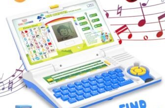 Wembley Educational Kids Laptop Learning Toy for 2-5 Years Boys Girls Computer Toys for 3 Years Fun Activity Learning Alphabet,Letter,Words,Games,Mathematics,Music,Logic Memory Tool – Blue