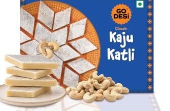 GO DESi Classic Kaju Katli – 200/180 grams | No Artificial Flavours | Rich, Nutty Taste | Sweets | Mithai