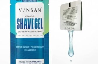 Vinsan (Pack of 1, 4ml) Premium Hydrating Shave Gel Sachet – Luxury Hotel Guest Amenities & Airbnb Toiletries – Infused with Aloe Vera & Chamomile