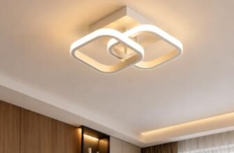 Desidiya 22W Modern LED Ceiling Light – Large 2 Square Flush Mount