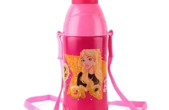 CELLO Puro Steel-X Kids Zee 900 Water Bottle, 700ml Dark Pink | Water Bottle | Leakproof | Cold Insulation | Pack of 1