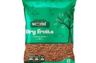 Scorist Premium Flax Seeds 200g | Alsi Seeds | Flax Seeds for Hair Growth | Raw Seeds for Eating | Source of Iron & Dietary Fibre | Rich in Protein