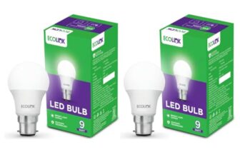 EcoLink 9-Watt Base B22 LED Bulb (Cool White,Pack of 2)