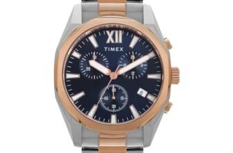 TIMEX Analog Watch for Men with Blue Dial & Multicolor Stainless Steel Bracelet Band – Water Resistant Men’s Wrist Watches -TWEG296SMU08