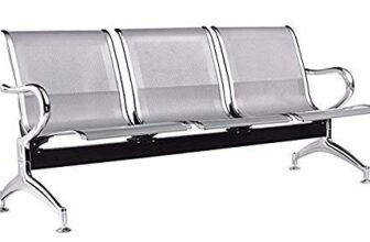 Da URBAN® Airport 3 Seater Three Seater Waiting Area Reception Chair (Silver)