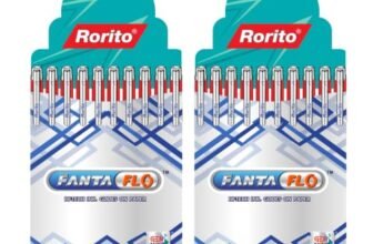 Rorito Fantaflo Ball Pen | Pack of 20 | Revolutionary Glide Ink | Soft Comfort Grip | Attractive Design | Ideal Pen for Students | Red Ink