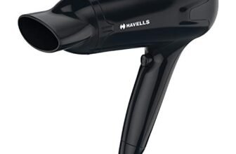 Havells HD3162 Men’s 1565 Watts Powerful Hair Dryer with Thin Concentrator and Cool Shot Button; Heat Balance Technology (Black)