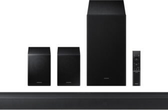 Samsung HW-B67EF/XL, Dolby Digital and DTS Virtual-X, Q-Symphony 490 W Bluetooth Soundbar(Black, 5.1 Channel)