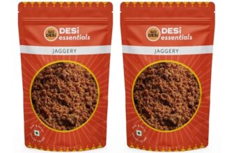 GO DESi Jaggery Powder 1 Kg, Gur, Gud, Pure and Natural, 2 x 500 g