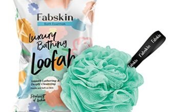 FABSKIN Loofah for Bathing | Bath Shower Loofah Sponge Scrubber Exfoliator for Women and Men | Bathing Sponge | Body Wash Scrub for Bathing | Bath Scrubber For Body (GREEN)