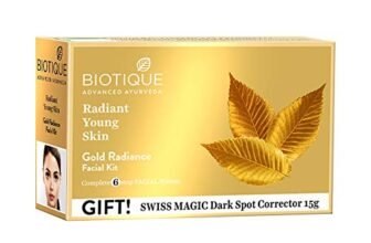 Biotique Gold Radiant Skin Youth Facial| 6-Step Facial Kit for Radiant Skin| Ayurvedic and Organically Pure| 100% Botanical Extracts| Suitable for All Skin Types | 65gm