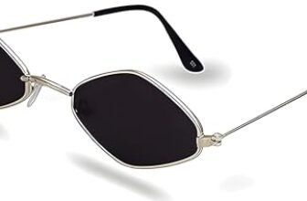TheDarker Retro Cat-Eye Sunglasses for Men & Women | Small Metal Frame UV Protection Shades | Lightweight Non-Polarized Stylish Eyewear for Outdoor, Travel.