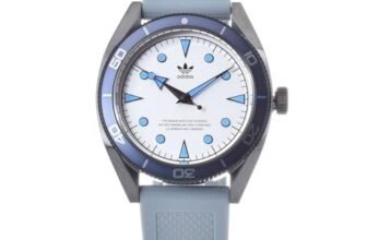 adidas Men Silicone Originals Analog Silver Dial Watch-Aofh22003, Band Color-Blue