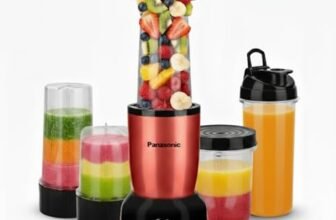 Panasonic Nutriturbo Blender with 5 Jars | Powerful 600W Max Locked Motor | Juicer, Blender & Grinder | Copper Motor & Safety Lock | Multipurpose Kitchen Appliance