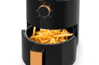 Lifelong 2.5L Air Fryer For Home-800W Small Airfryer Machine To Fry,Bake&Roast With Timer Control-Oil Free Fryer Machine-Electric Air-Fryer With 360° Hot Air Circulation Technology (Llhf26),Black