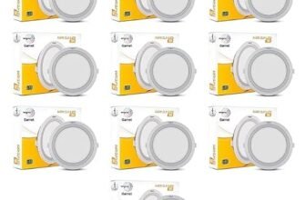 wipro Garnet 6W Round LED Wave Panel | Neutral White Light (4000k) | Ultra-Slim Design | Recessed Down Light for False Ceiling | Cutout – 100mm | Pack of 10