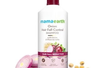 Mamaearth Onion Shampoo for Hair Growth and Hair Fall Control with Onion and Plant Keratin | Reduces Hair Fall | Strengthens & Smoothens Hair | For Men & Women | 1 Litre