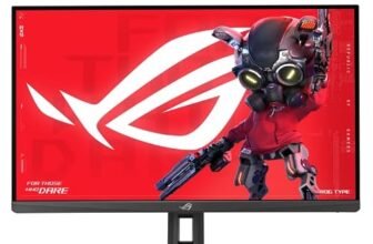 ASUS ROG Strix XG27ACMES Gaming Monitor – 27-inch 2560×1440, 255Hz OC (Above 144Hz), 0.3ms (min.), Fast IPS, Extreme Low Motion Blur Sync, USB Type-C, G-Sync Compatible, Tripod Socket, HDR, Gaming AI