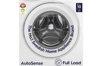 Electrolux 8kg 5 Star Front Load Washing Machine, AutoSense Technology, Full Load Vapour Wash, Hygienic Care, EcoInverter Motor, UltimateCare 300, EWF8024D3WB, White