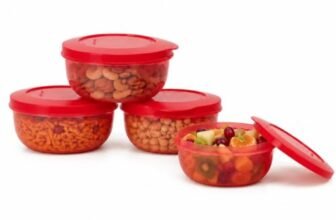 Cutting EDGE 1950ml Eco Storage Container & Organizer Set of 4 (Red)