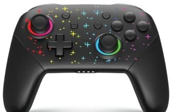 NITHO COSMOS Wireless Controller for PC, Windows, Switch, iOS, Android, Gaming Gamepad with Dynamic RGB Lights | 6-Axis Motion Sensor | Programmable Turbo | Dual Vibration | Lightweight