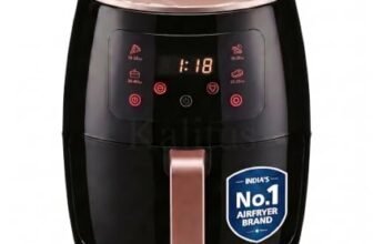 Kalitus Silver Crest 6L Extra Large Capacity Air Fryer – 2400W Premium Digital Oil-Free Cooker, uses up to 90% less fat (Model S-18)