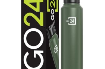 Go24 pexpo Stainless Steel Water Bottle Chromo Military Green 950ml