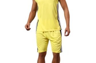 Vector X VBB-200 Men’s Sleeveless Basketball and Football Team Jersey and Shorts Set Combo, Sports Active Wear for Unisex Boys Youth (Red, XXL)