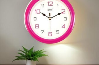 AJANTA Analog 20.5 cm X 20.5 cm Wall Clock(Pink, With Glass, Standard)