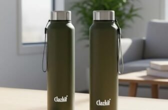 Clazkit Alpha Pro Classic Stainless Steel Water Bottle Single Wall 1000ml Set of 2 | Lightweight, Leak-Proof, Reusable | Ideal for School Kid, Office, Gym & Travel | Green