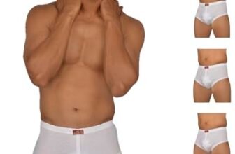 VIP Gold Men Solid White Pure Cotton Briefs (Pack of 6, 80 CM)