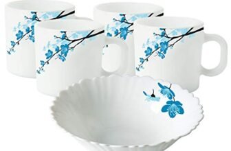 Larah by BOROSIL Opalware Snacks Set – 180ml, 5Pcs, White